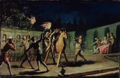 Clavilenoに乗るドンキホーテとSancho Panza（82435組）